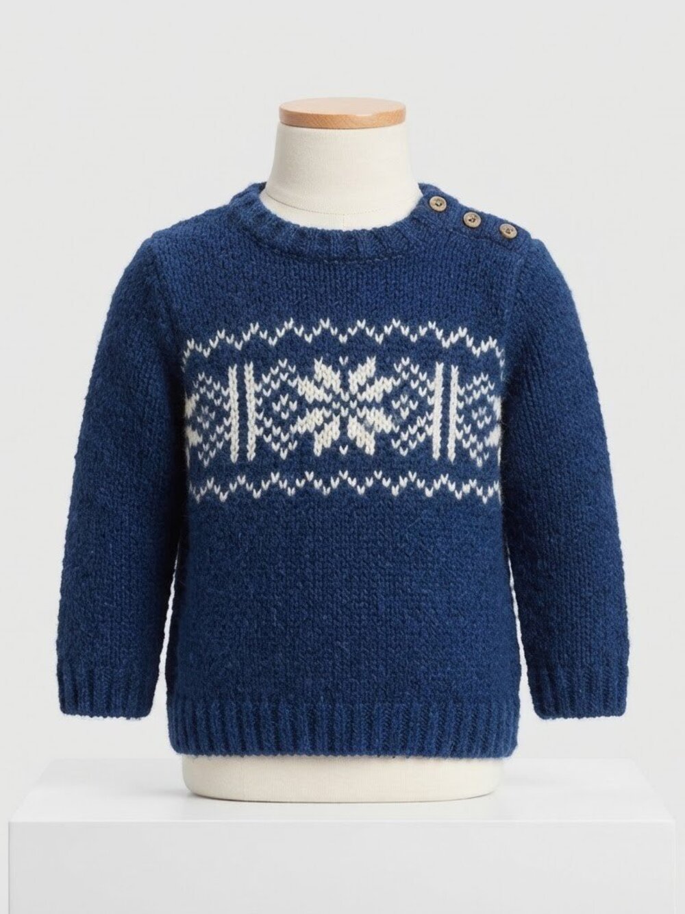 Baby GAP Fair Isle Sweater Blue White Size 2XL (2 Years)